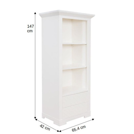 Biblioteca Mica Cu 2 Sertare Verona Bianco Alb, 65.4 Cm-01