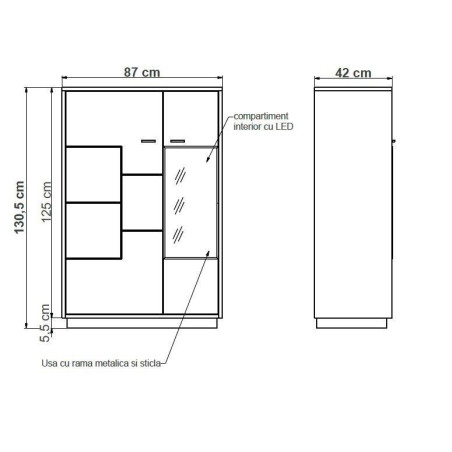 Set Living Urbano Oak, Stejar Rustic Si Negru, 350 Cm-01