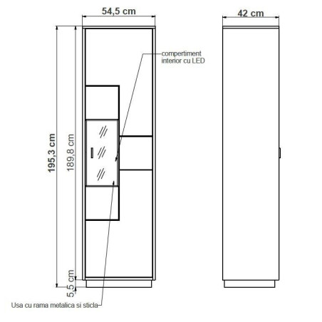 Set Living Urbano White Cu Polita, 285 cm-01