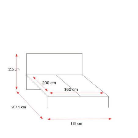 Set Dormitor Verona Bianco, Pat Cu Dimensiune saltea 160 X 200 Cm, 2 Noptiere Si Dulap-01