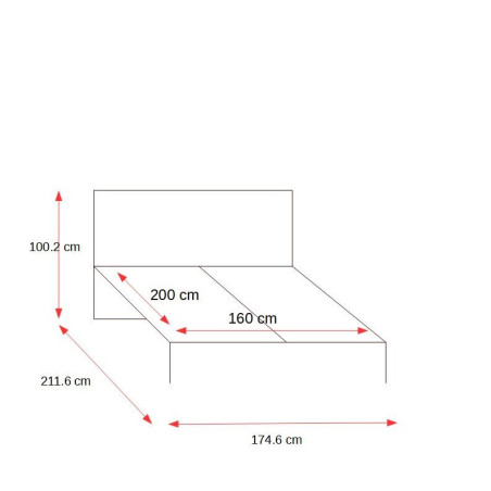 Set Dormitor Saigon Cantori, Pat Cu Dimensiune Saltea 160 X 200, Dulap De 210 Cm, 2 Noptiere-01