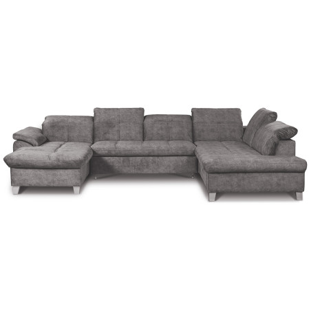 Coltar U Extensibil Sevilia Lux, Dreapta, 6 Locuri, Tetiere Reglabile, Gri Inchis, 355 Cm-01