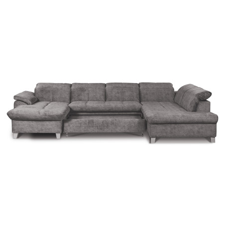 Coltar U Extensibil Sevilia Lux, Dreapta, 6 Locuri, Tetiere Reglabile, Gri Inchis, 355 Cm-01