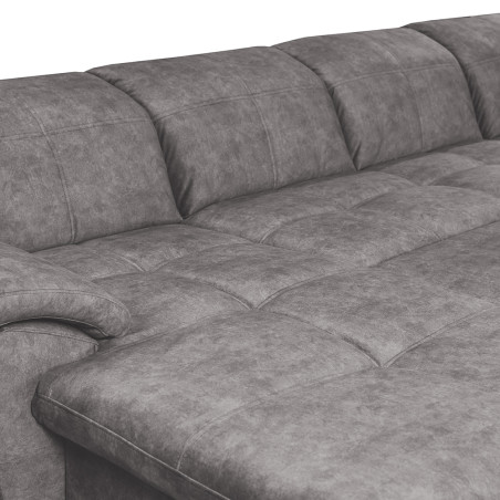 Coltar U Extensibil Sevilia Lux, Dreapta, 6 Locuri, Tetiere Reglabile, Gri Inchis, 355 Cm-01