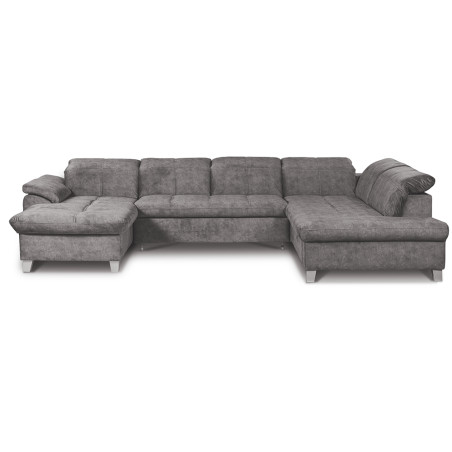 Coltar U Extensibil Sevilia Lux, Dreapta, 6 Locuri, Tetiere Reglabile, Gri Inchis, 355 Cm-01