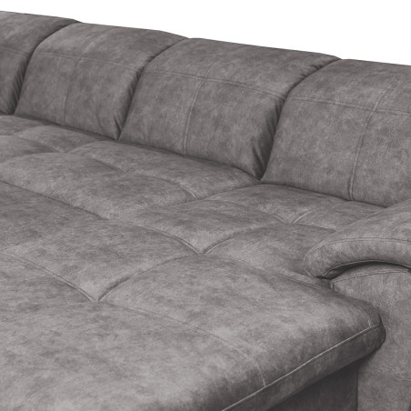 Coltar U Extensibil Sevilia Lux, Stanga, 6 Locuri, Tetiere Reglabile, Gri Inchis, 355 Cm-01