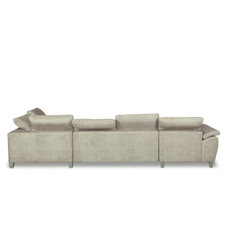 Coltar U Extensibil Sevilia Lux, Dreapta, 6 Locuri, Tetiere Reglabile, Bej, 355 Cm-01