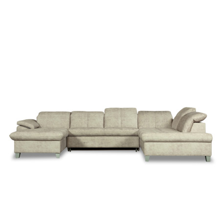 Coltar U Extensibil Sevilia Lux, Dreapta, 6 Locuri, Tetiere Reglabile, Bej, 355 Cm-01