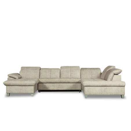 Coltar U Extensibil Sevilia Lux, Dreapta, 6 Locuri, Tetiere Reglabile, Bej, 355 Cm-01