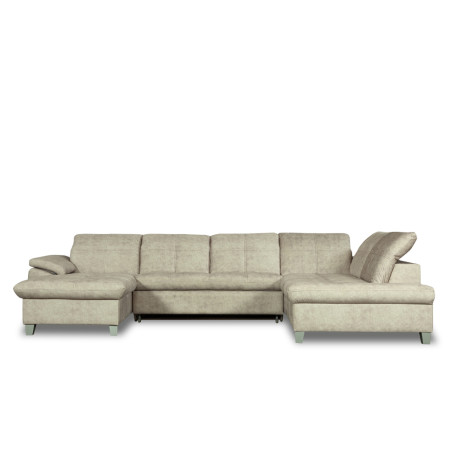 Coltar U Extensibil Sevilia Lux, Dreapta, 6 Locuri, Tetiere Reglabile, Bej, 355 Cm-01