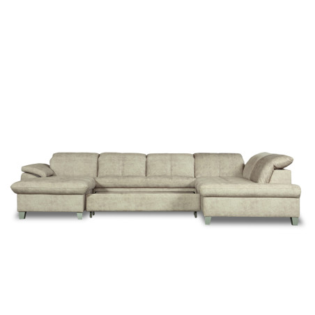 Coltar U Extensibil Sevilia Lux, Dreapta, 6 Locuri, Tetiere Reglabile, Bej, 355 Cm-01