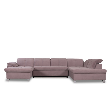 Coltar U Extensibil Sevilia Lux, Dreapta, 6 Locuri, Tetiere Reglabile, Roz, 355 Cm-01