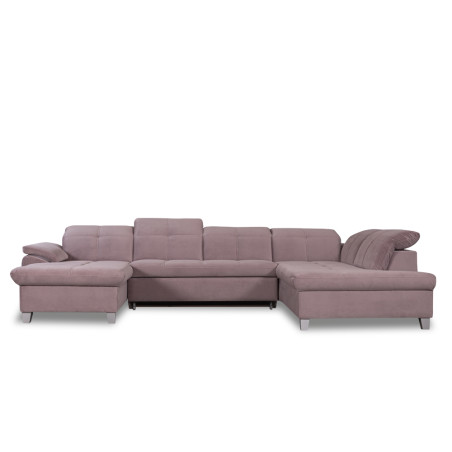Coltar U Extensibil Sevilia Lux, Dreapta, 6 Locuri, Tetiere Reglabile, Roz, 355 Cm-01