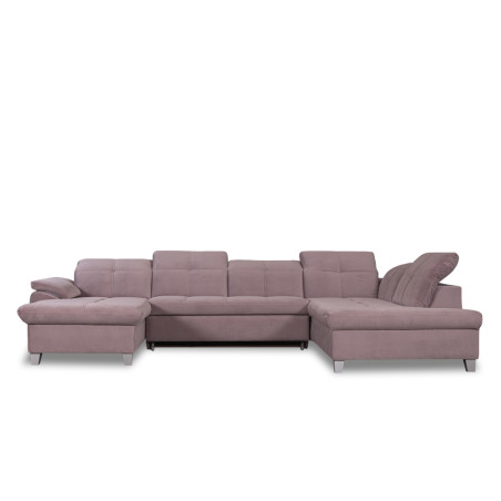Coltar U Extensibil Sevilia Lux, Dreapta, 6 Locuri, Tetiere Reglabile, Roz, 355 Cm-01