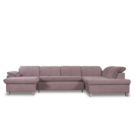 Coltar U Extensibil Sevilia Lux, Dreapta, 6 Locuri, Tetiere Reglabile, Roz, 355 Cm-01
