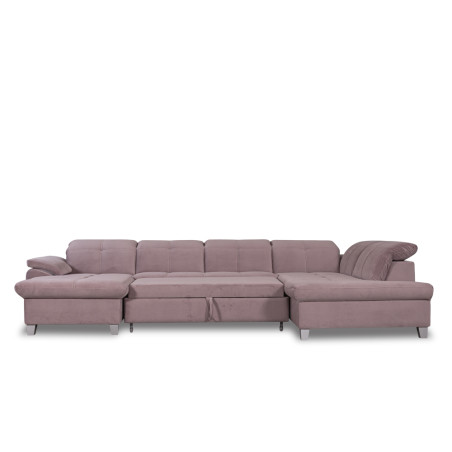Coltar U Extensibil Sevilia Lux, Dreapta, 6 Locuri, Tetiere Reglabile, Roz, 355 Cm-01