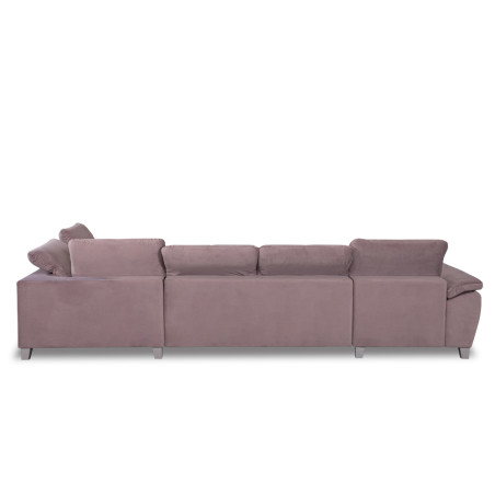 Coltar U Extensibil Sevilia Lux, Dreapta, 6 Locuri, Tetiere Reglabile, Roz, 355 Cm-01