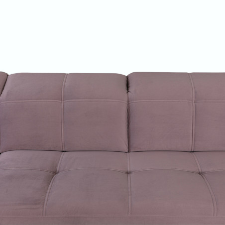 Coltar U Extensibil Sevilia Lux, Stanga, 6 Locuri, Tetiere Reglabile, Roz, 355 Cm-01