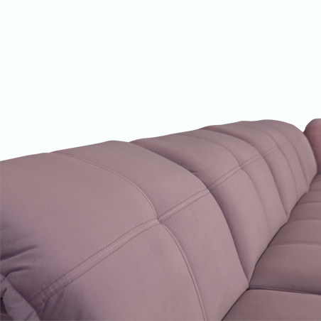 Coltar U Extensibil Sevilia Lux, Stanga, 6 Locuri, Tetiere Reglabile, Roz, 355 Cm-01