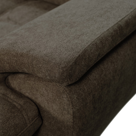 Coltar U Extensibil Sevilia Lux, Stanga, 6 Locuri, Tetiere Reglabile, Maro Mocca, 355 Cm-01
