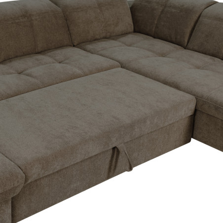 Coltar U Extensibil Sevilia Lux, Dreapta, 6 Locuri, Tetiere Reglabile, Maro, 355 Cm-01