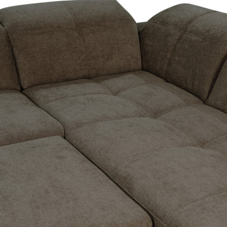 Coltar U Extensibil Sevilia Lux, Dreapta, 6 Locuri, Tetiere Reglabile, Maro Mocca, 355 Cm-01