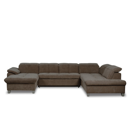 Coltar U Extensibil Sevilia Lux, Dreapta, 6 Locuri, Tetiere Reglabile, Maro, 355 Cm-01
