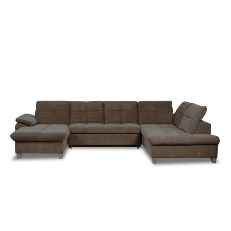 Coltar U Extensibil Sevilia Lux, Dreapta, 6 Locuri, Tetiere Reglabile, Maro, 355 Cm-01