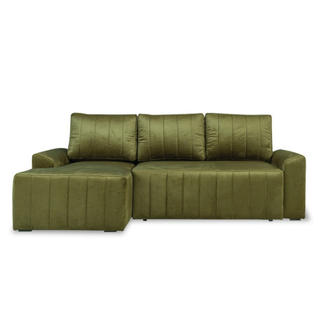 Coltar Extensibil Stanga Mark, 4 Locuri, Lada Depozitare, Verde Olive, 240 Cm-01