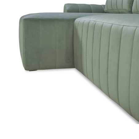 Coltar Extensibil Stanga Mark Living, Catifea Verde, 4 Locuri, Lada Depozitare, Extensie Doppelliege, 240 cm-01