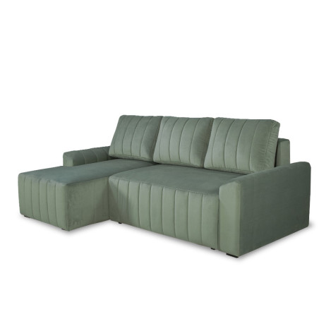 Coltar Extensibil Stanga Mark Living, Catifea Verde, 4 Locuri, Lada Depozitare, Extensie Doppelliege, 240 cm-01