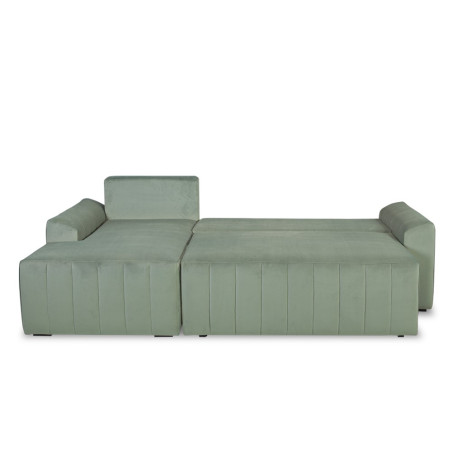 Coltar Extensibil Stanga Mark Living, Catifea Verde, 4 Locuri, Lada Depozitare, Extensie Doppelliege, 240 cm-01