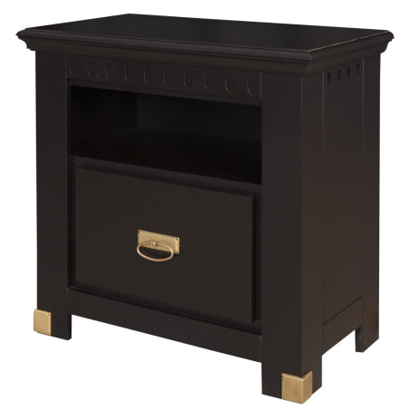 Set Dormitor Saint Tropez, Pat Cu Dimensiune Saltea 160 X 200, Dulap De 207.8 Cm, 2 Noptiere, Vopsit Negru-01