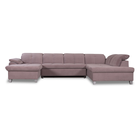 Coltar U Extensibil Sevilia Lux, Dreapta, 6 Locuri, Tetiere Reglabile, Roz, 355 Cm-01