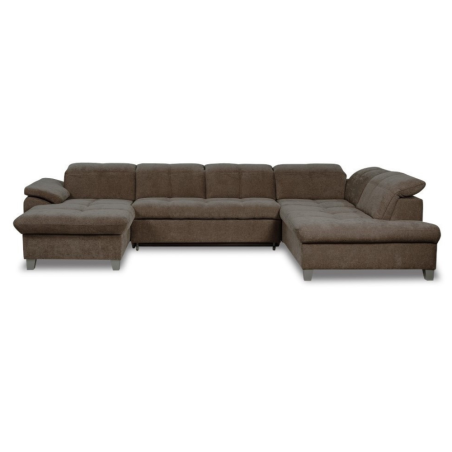 Coltar U Extensibil Sevilia Lux, Dreapta, 6 Locuri, Tetiere Reglabile, Maro, 355 Cm-01