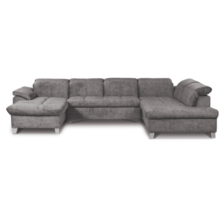 Coltar U Extensibil Sevilia Lux, Dreapta, 6 Locuri, Tetiere Reglabile, Gri Inchis, 355 Cm-01