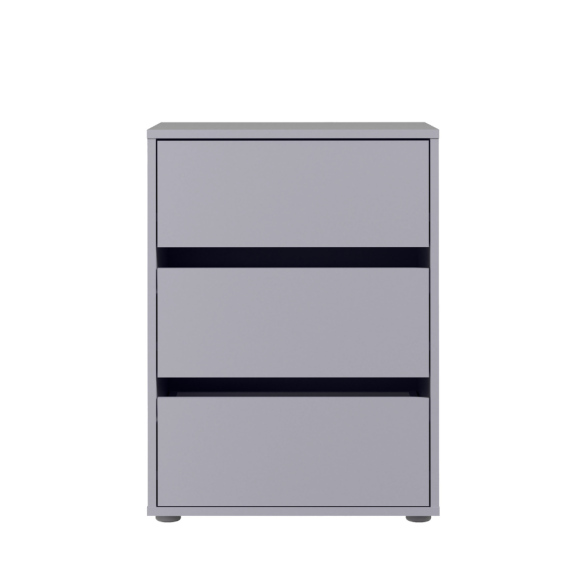 Comoda Interior Dulapuri Delicate Cu 3 Setare Gri 51 Cm