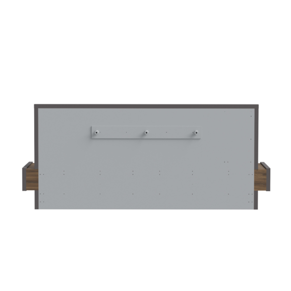 Pat Cu Noptiere Delicate, Dimensiune Saltea 140 x 190 CmStejar Justus Si Gri Wolfram Uni