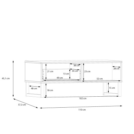 Masa Cafea 1 Sertar Sibille Verde Menta, 110 Cm-01