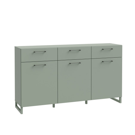 Comoda 3 Usi Si 3 Sertare Sibille, Verde Menta, 164.6 Cm-01