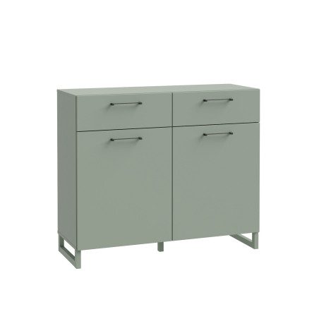 Comoda 2 Usi Si 2 Sertare Sibille, Verde Menta, 109.9 Cm-01