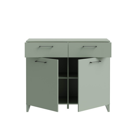 Comoda 2 Usi Si 2 Sertare Sibille, Verde Menta, 109.9 Cm-01