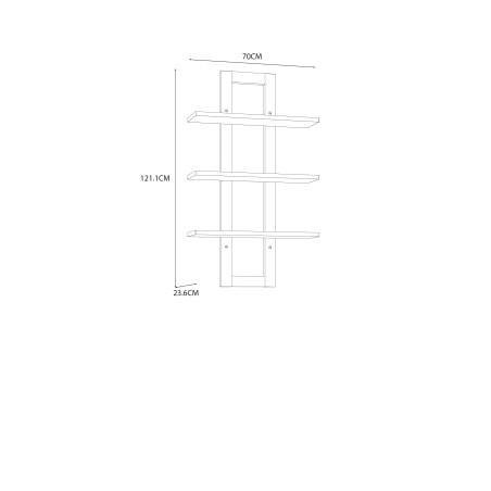 Raft Suspendat Santo, Stejar Riviera Cu Stejar Alb, 70 Cm-01