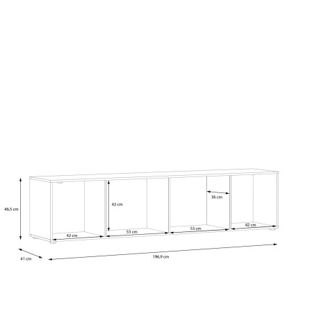 Set Living Intuition, Stejar Mauvela Cu Alb/ Gri, 289 Cm-01