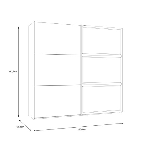 Set Dormitor Pickadilly, Pat Cu somiera Rabatabila, Dulap Cu 2 Usi Si 2 Noptiere, Dimensiune saltea 160 x 200 Cm-01