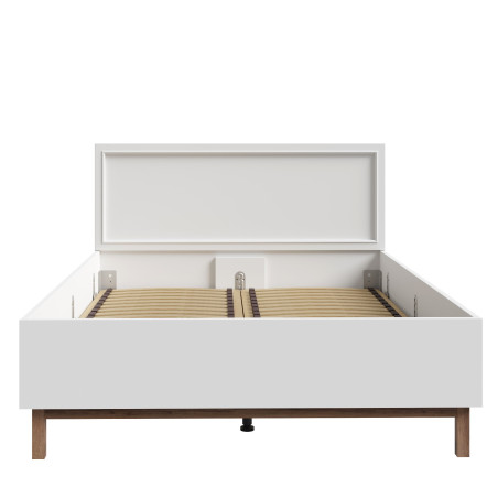 Set Pat Pickadilly, Dimensiune Saltea 135x190 Cm, Cu somiera, Gri Deschis Si Stejar Pamantiu-01