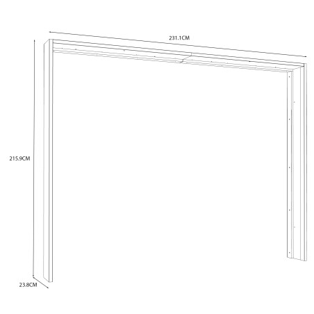 Rama dulap Pickadilly, Gri Deschis, 231.1 Cm-01