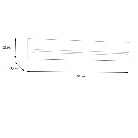 Polita Pickadilly, Gri Deschis Si Stejar Pamantiu, 160 Cm-01