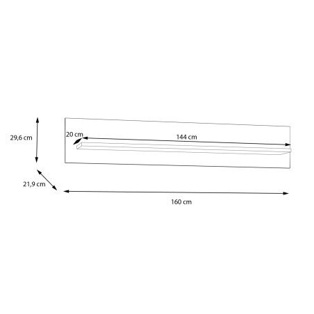 Polita Pickadilly, Gri Deschis Si Stejar Pamantiu, 160 Cm-01