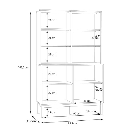 Vitrina 4 Usi Pickadilly, Gri Deschis Si Stejar Pamantiu, 99.9 Cm-01